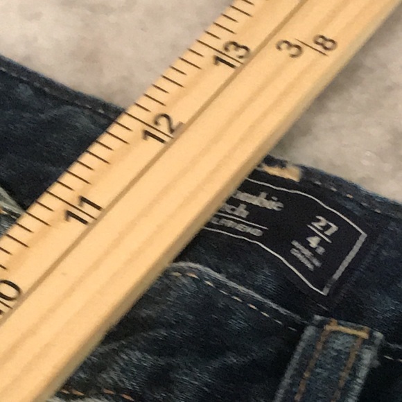 Abercrombie & Fitch Jeans Womens 27 Blue Embroidered Annie Girlfriend Boho Artsy - Picture 9 of 10